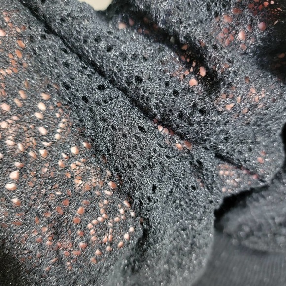 Marquis Ribbed Surplice Sweater Dress v neck black sz M - Picture 7 of 10